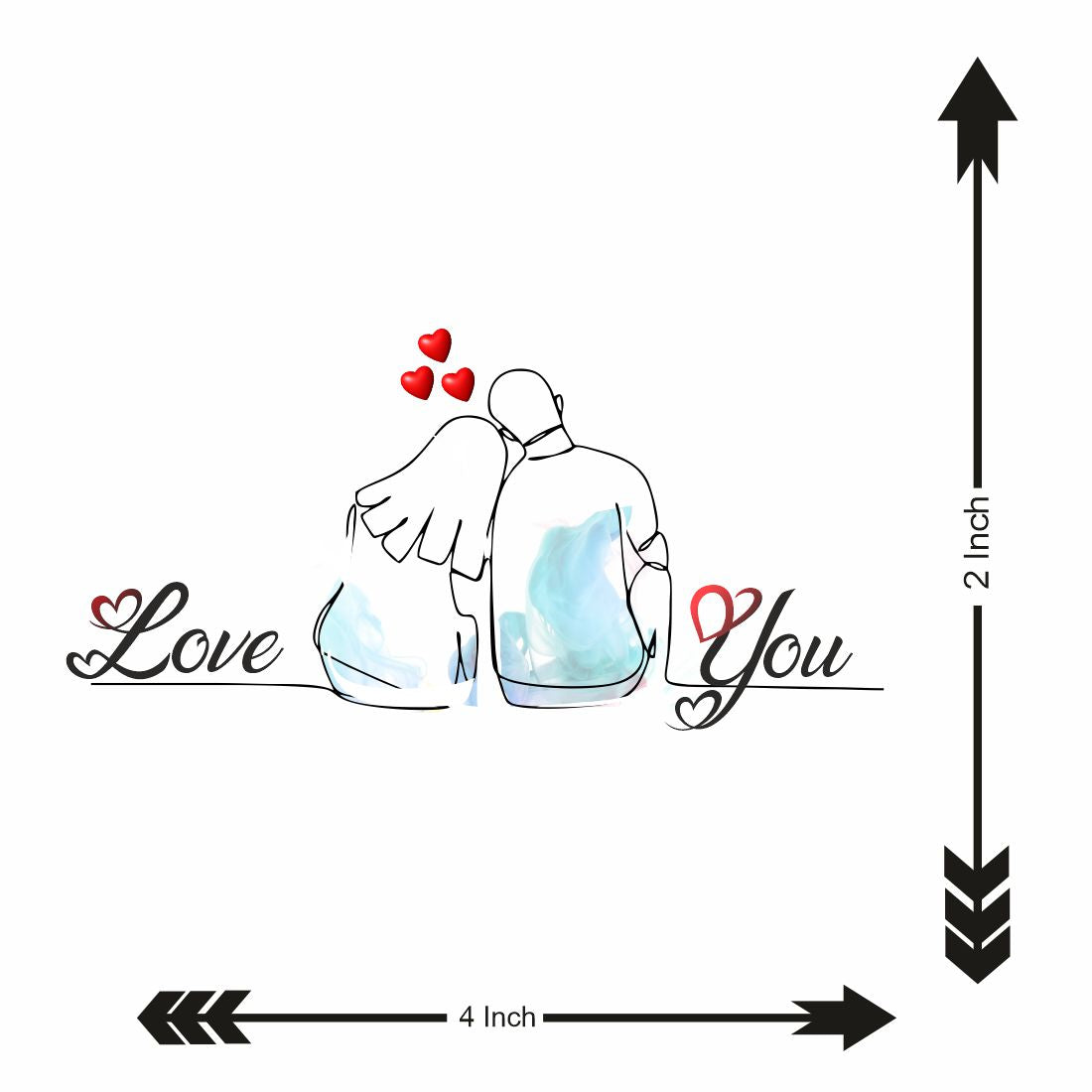 Love You Couple Tattoo Waterproof Men and Women Temporary Body Tattoo