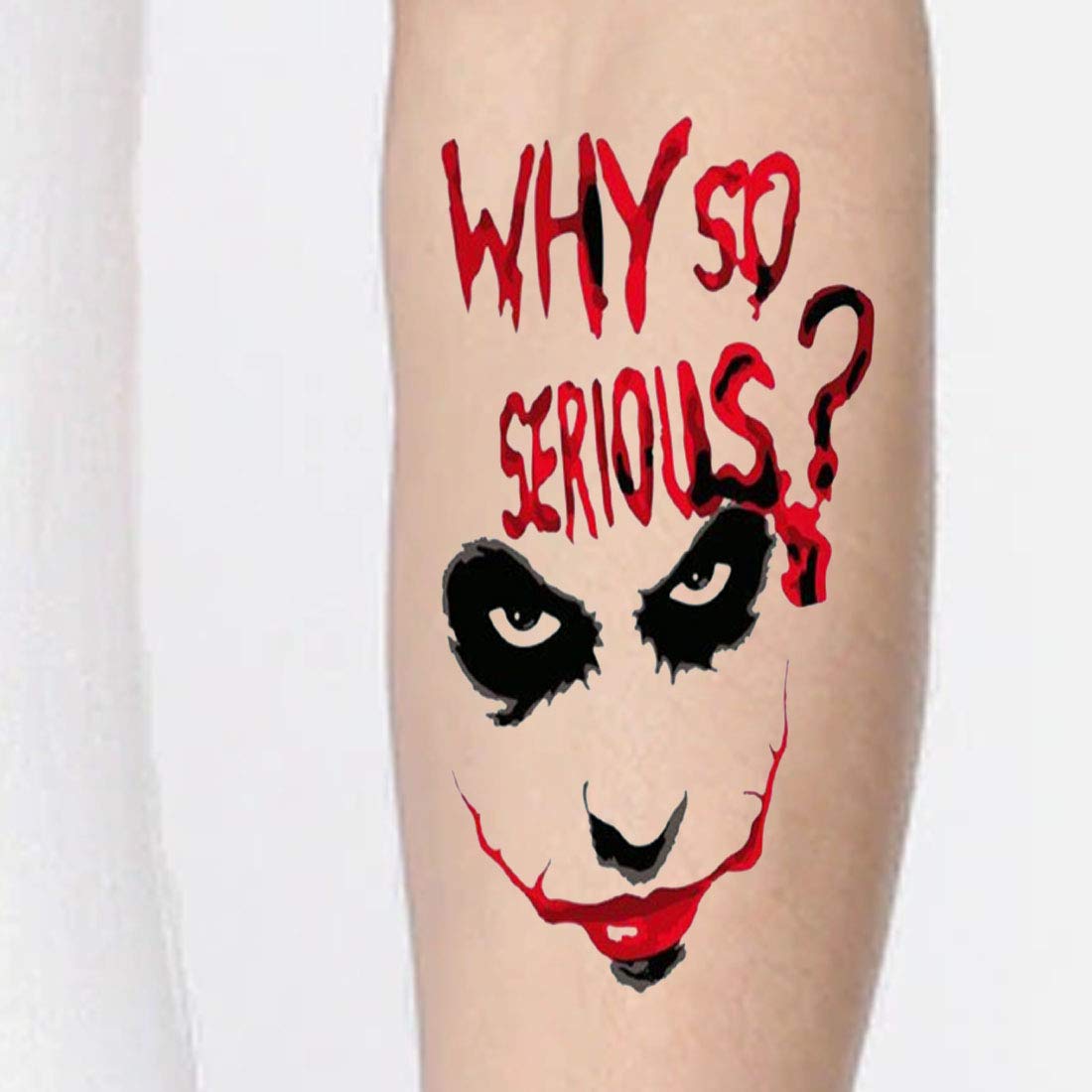 Joker Why So Serious tattoo Temporary Waterproof Tattoo For Men and Women…