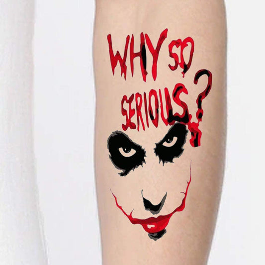 Joker Why So Serious tattoo Temporary Waterproof Tattoo For Men and Women…