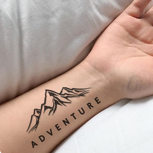 Adventure with Mountain Waterproof Tattoo All Body with Boy and Girl