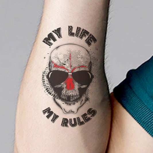 My Life My Rule Attitude Tattoo Waterproof For Girls and Boys Temporary Body Tattoo