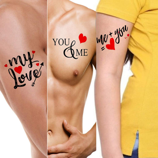 My Love tattoo Design Men Women Waterproof Temporary Body Tattoo