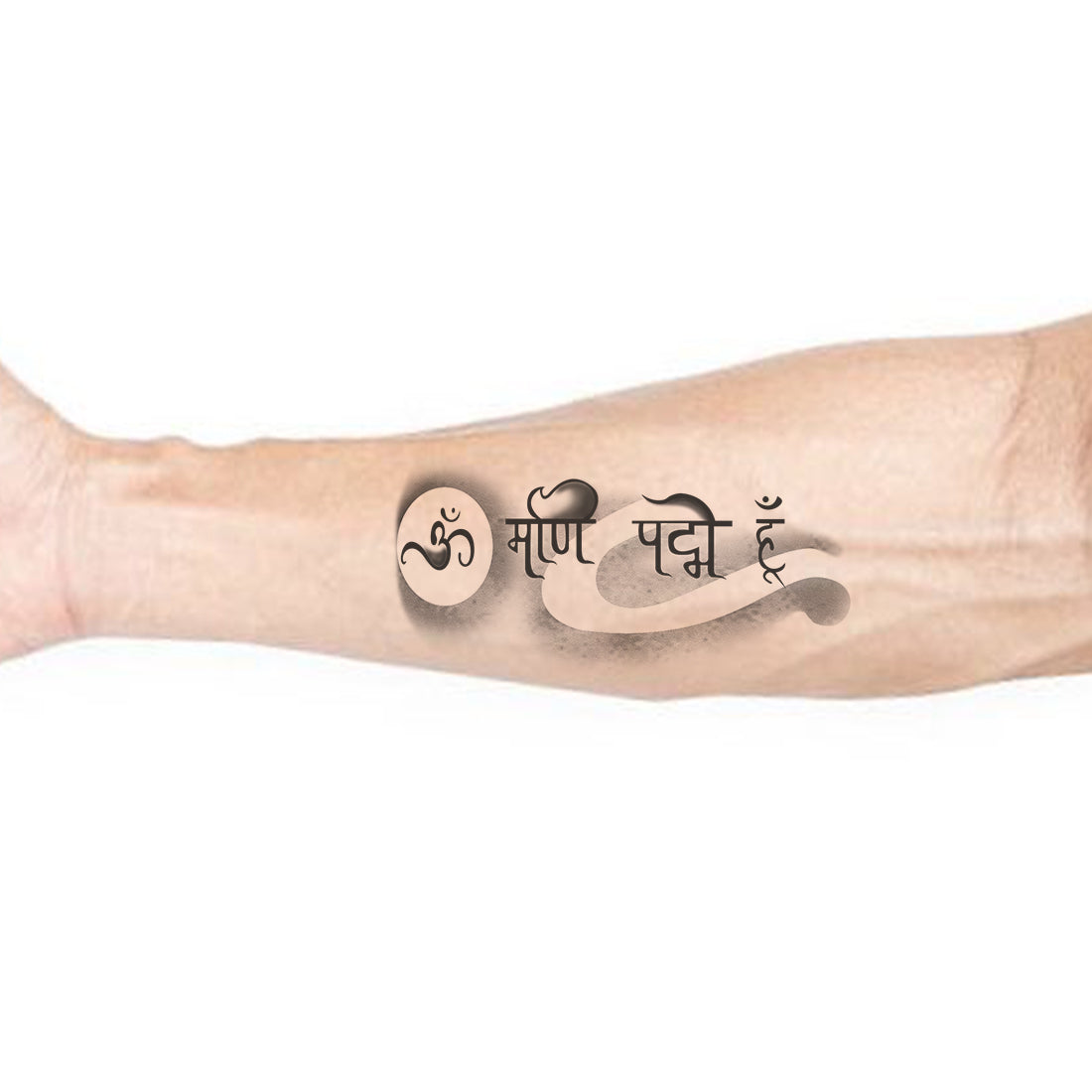 Om Mani Padme Hum Tattoo Trishul Waterproof For Women Temporary Tattoo