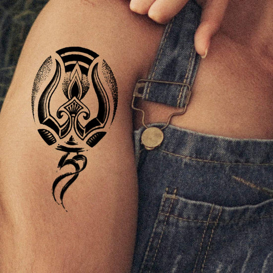 Temporary Tattoowala Trishul  Men and Women Waterproof Temporary Body Tattoo