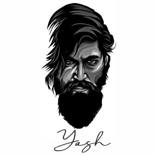 KGF Movie Yash Face Tattoo Actors Waterproof Men and Women Temporary Body Tattoo
