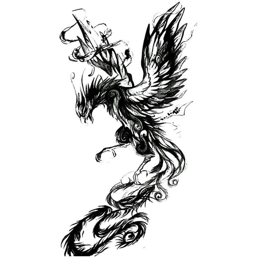 Temporary Tattoowala Phoenix Wings Tattoo Waterproof Temporary Body Tattoo
