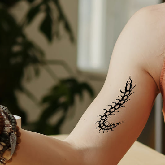 Centipede Tattoo Animal Waterproof Sticker For Boys and Girls Temporary Body Tattoo
