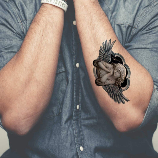Temporary Tattoowala Angle Love Girl Men and Women Temporary Body Tattoo