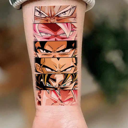 Saiyan Eyes Tattoo Dragon Ball Waterproof For Men and Women Temporary Tattoo
