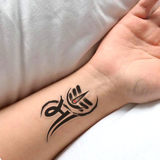 Maa Tilak Tattoo Waterproof For Boys and Girls Temporary Body Tattoo