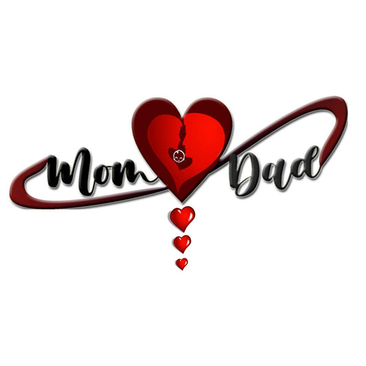 Mom Heart Dad Tattoo Waterproof Men and Women Temporary Body Tattoo