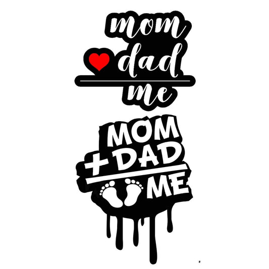 Mom Dad and Me Tattoo Waterproof Men and Women Temporary Body Tattoo