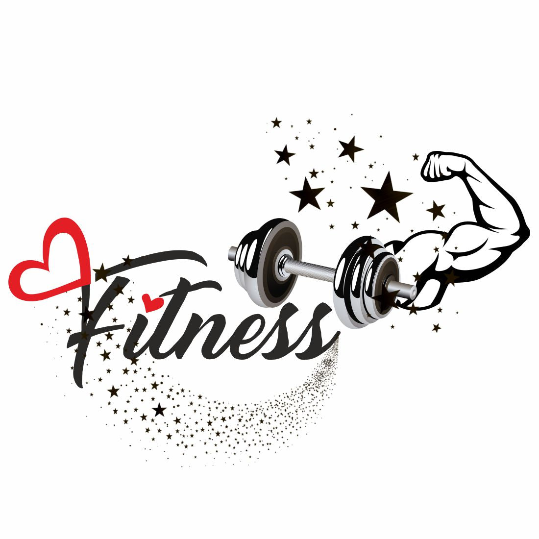 Gym Fitness Tattoo Dumbbell Waterproof Boys and Girls Temporary Body Tattoo