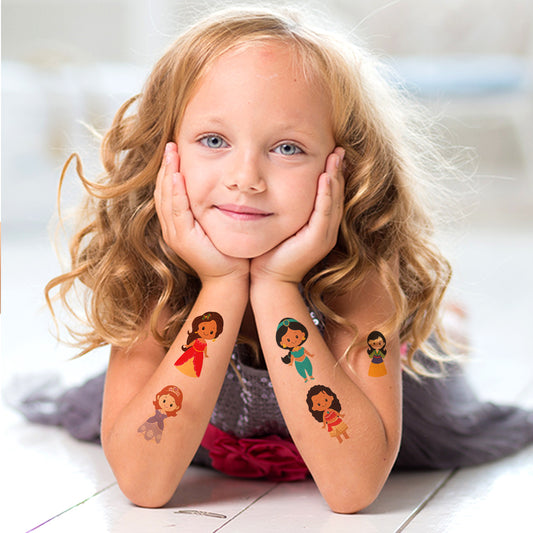 Princess Doll Barbie Waterproof For Kids Girls Temporary Tattoo