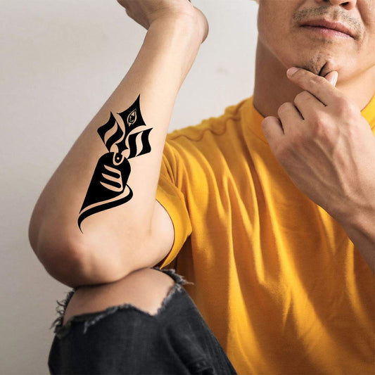 Shiv with Om Waterproof Men and Women Temporary Body Tattoo