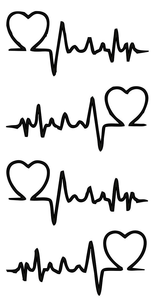 Heart Beat Tattoo Waterproof Boys and Girls Temporary Body Tattoo - Temporarytattoowala