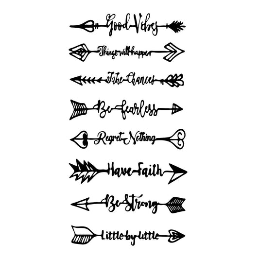 Have Faith with Arrow Tattoo Strong Temporary Body Tattoo