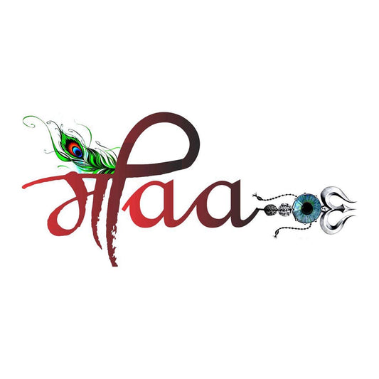 Maa Paa With Om Tattoo Waterproof Men and Women Temporary Body Tattoo