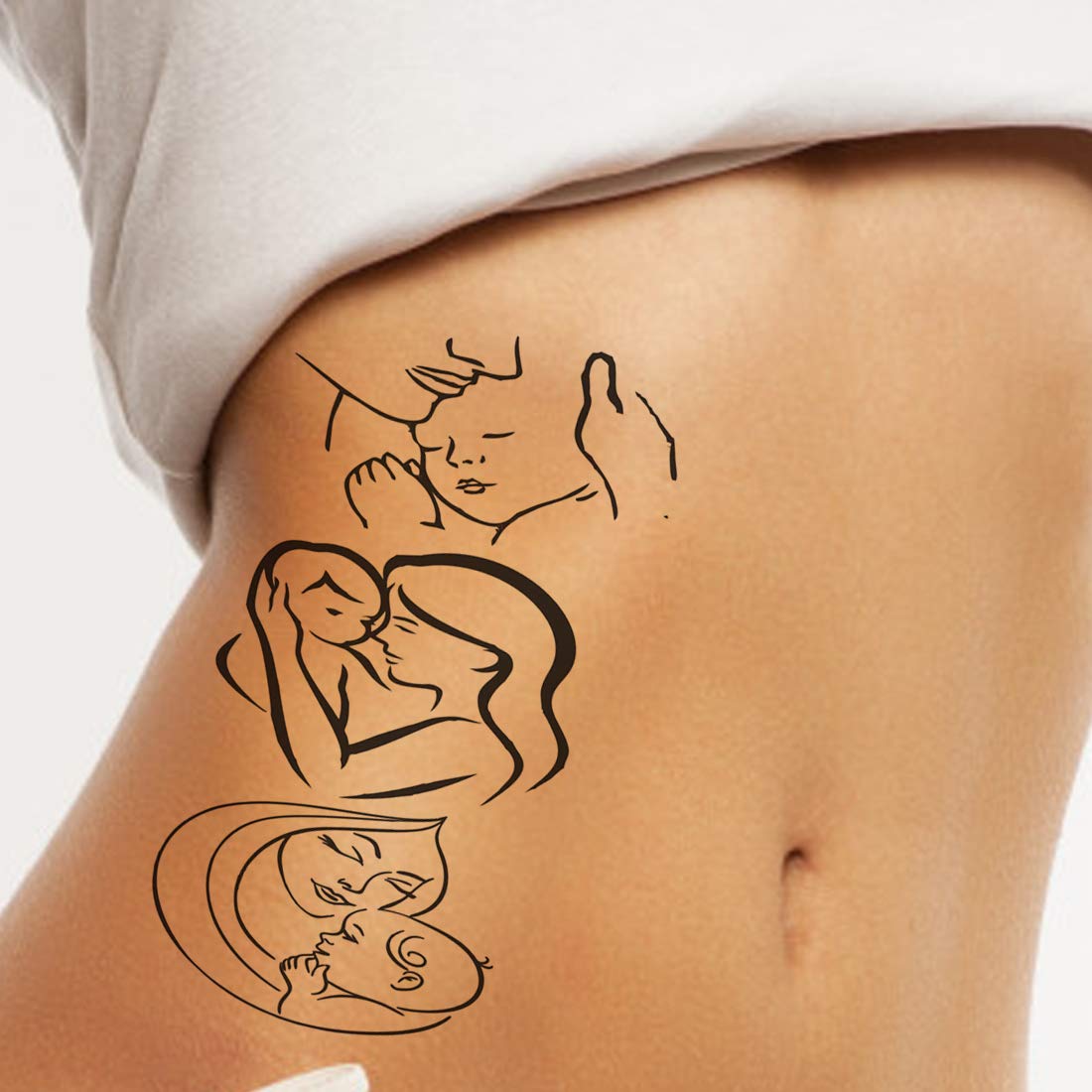 Mom Baby 3 Design Tattoo Waterproof Boys and Girls Temporary Body Tattoo - Temporarytattoowala