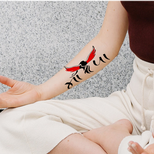 Maa Paa with Birds Tattoo God of Sticker Waterproof Men and Women Temporary Body Tattoo