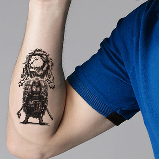 Tiger Tattoo Angry Men Waterproof For Women Temporary Tattoo