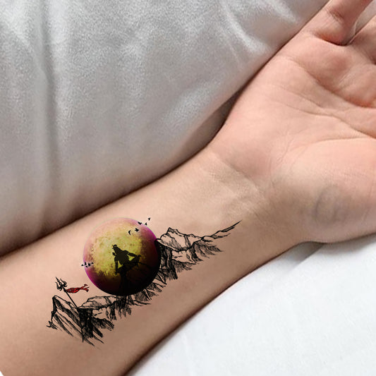 Mahadev kailash with Eye Shiv Tattoo Waterproof For Girls and Boys Temporary Body Tattoo