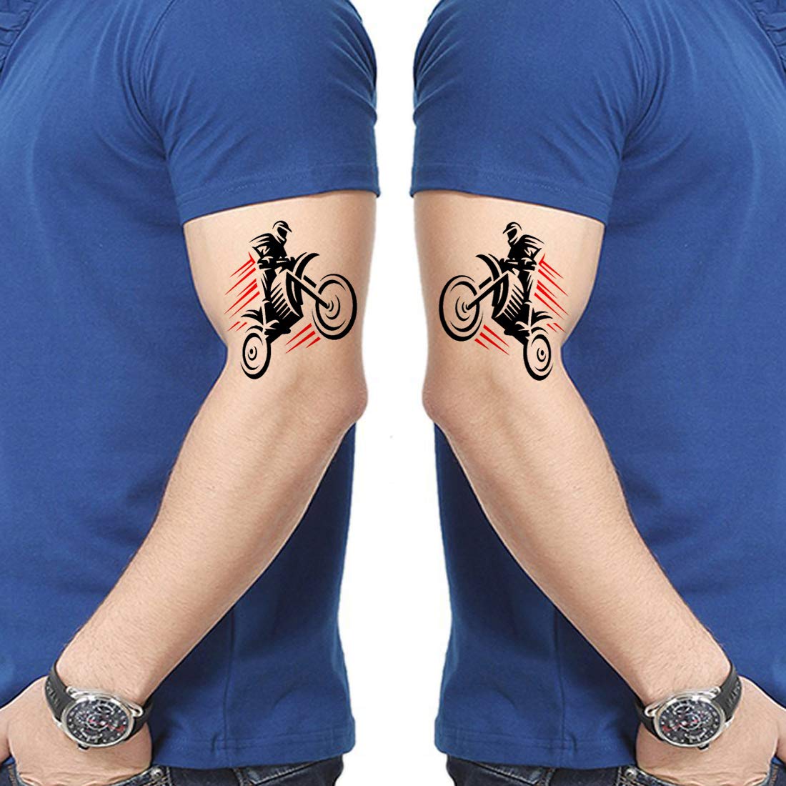 Temporary Tattoowala Bike Rider Men and Women Waterproof Temporary Body Tattoo…