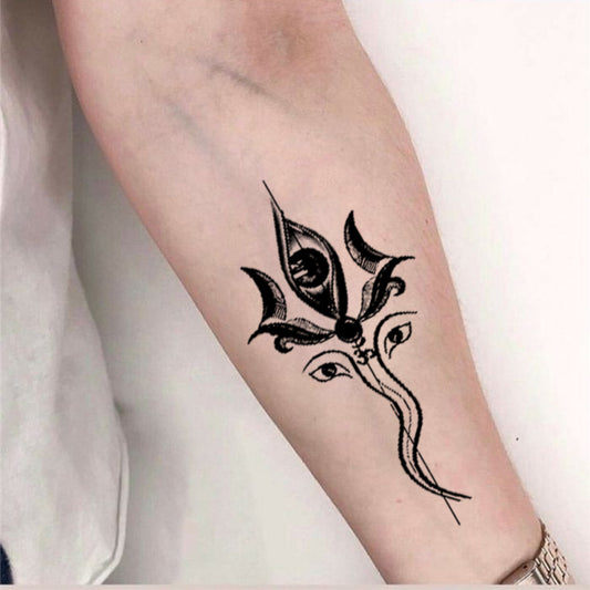Ganesha with Trishul Tattoo For God Men and Women Temporary Tattoo