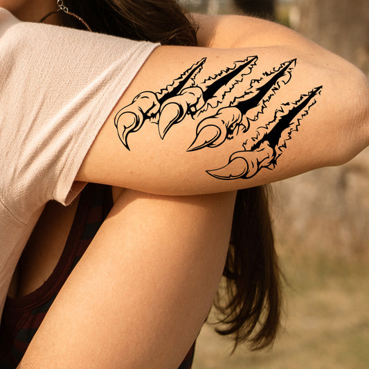 Monster Claw and Ripping Tattoo Waterproof Sticker Background Stock Temporary Body Tattoo