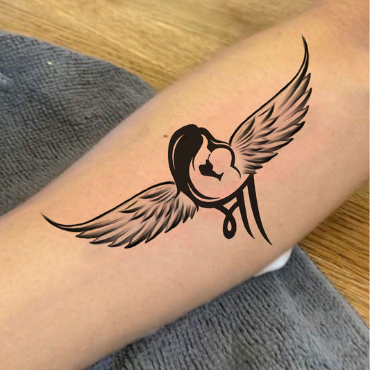 Maa with Baby Tattoo Waterproof For Men and Women Angel Temporary Tattoo