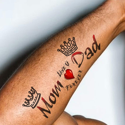 Temporary Tattoowala Mom Dad Tattoo Waterproof Men and Women Temporary Body Tattoo…
