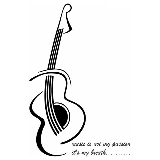 Rock Music Guitar Tattoo Waterproof Temporary Body Tattoo for Boys and Girls - Temporarytattoowala