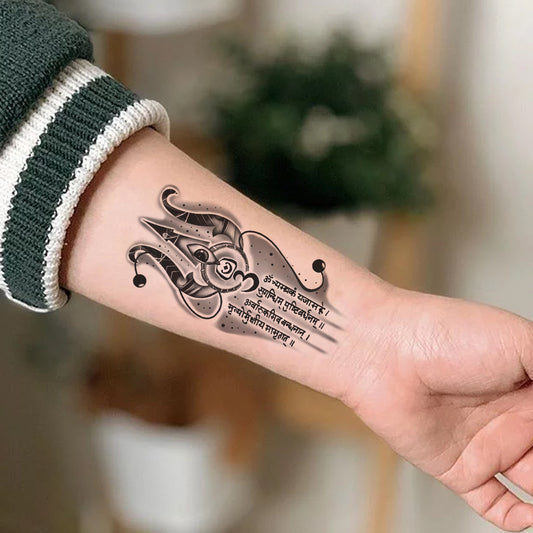 God Shiv Mantra Temporary Tattoo Waterproof For Male and Female Temporary Body Tattoo