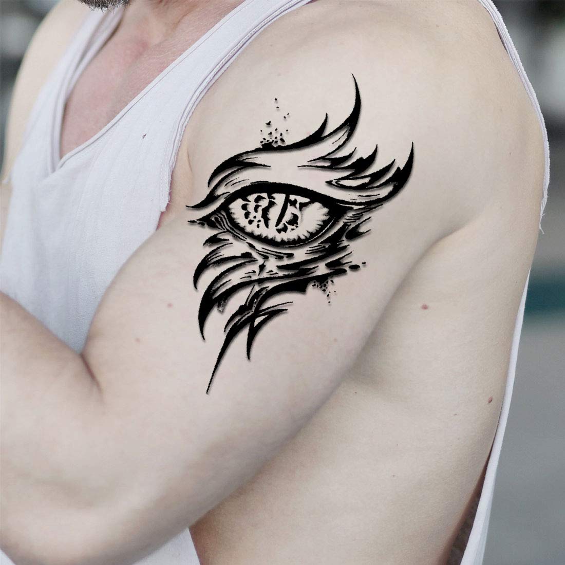 Tribal 3D Effect Eye wings Temporary waterproof tattoos For Men & Women