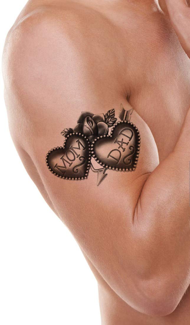 Loving Mom and Dad Waterproof Temporary Body Tattoo For Boys and Girls Men and women…
