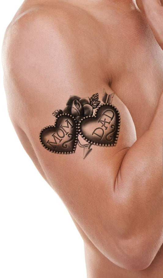Loving Mom and Dad Waterproof Temporary Body Tattoo For Boys and Girls Men and women…