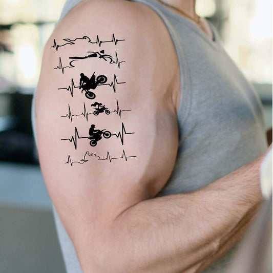 Temporary Tattoowala Bike Rider Tattoo Waterproof Men and Women Temporary Body Tattoo