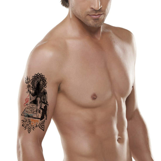 Temporary Tattoowala Shiv Mahadev Men and Women Waterproof Temporary Body Tattoo…