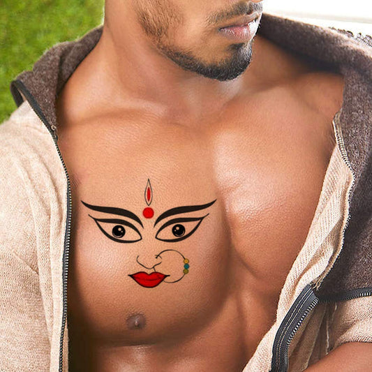 Maa Durga Ji Sherawali Mata Hindu God hund Body Tattoo Waterproof Temporary Body Tattoo for Boys and Girls - Temporarytattoowala