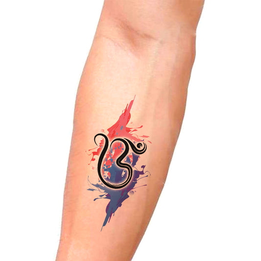 Lord Trishul with Peacock and Rose Tattoo Waterproof For Boys and Girls Temporary Body Tattoo