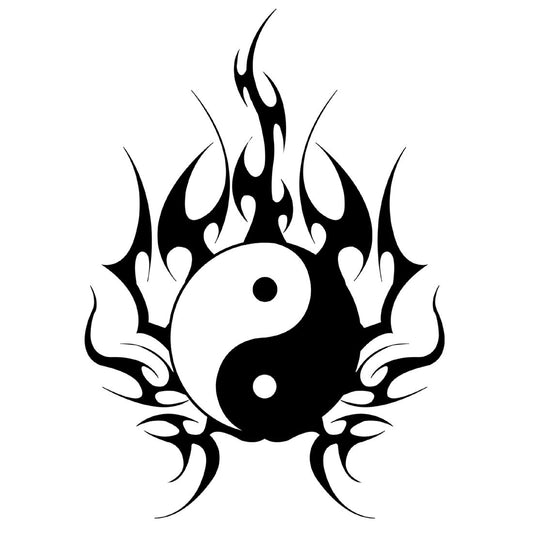 Fire Ball Black Tattoo Waterproof Male and Female Temporary Body Tattoo - Temporarytattoowala