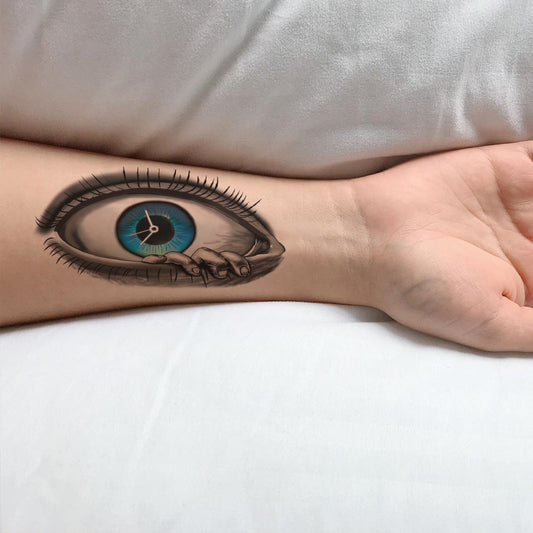 Horror Eye Time Hand Temporary Tattoo Waterproof For Male and Female Temporary Body Tattoo