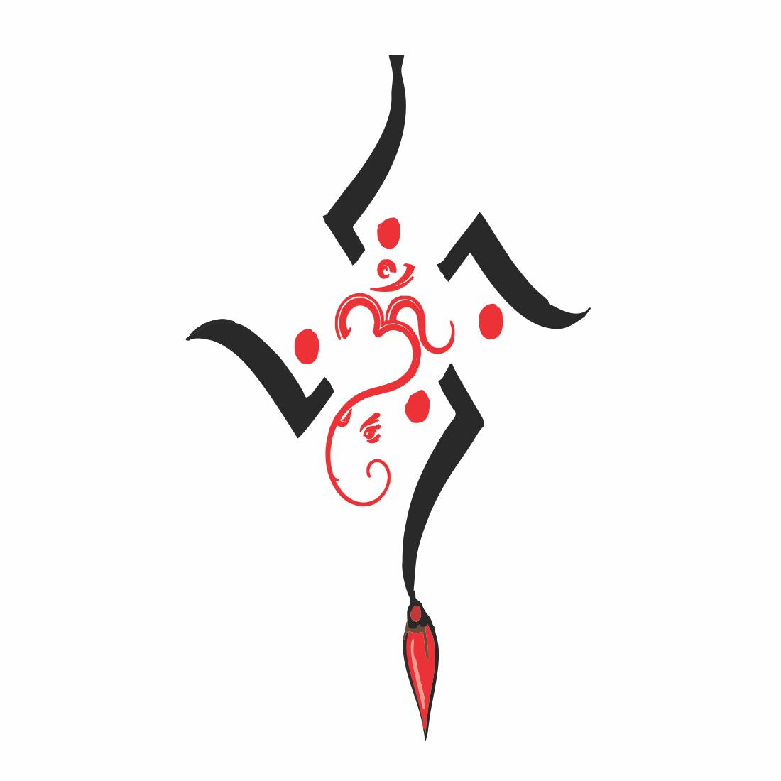 Swastik with Om Tattoo Waterproof For God Temporary Body Tattoo