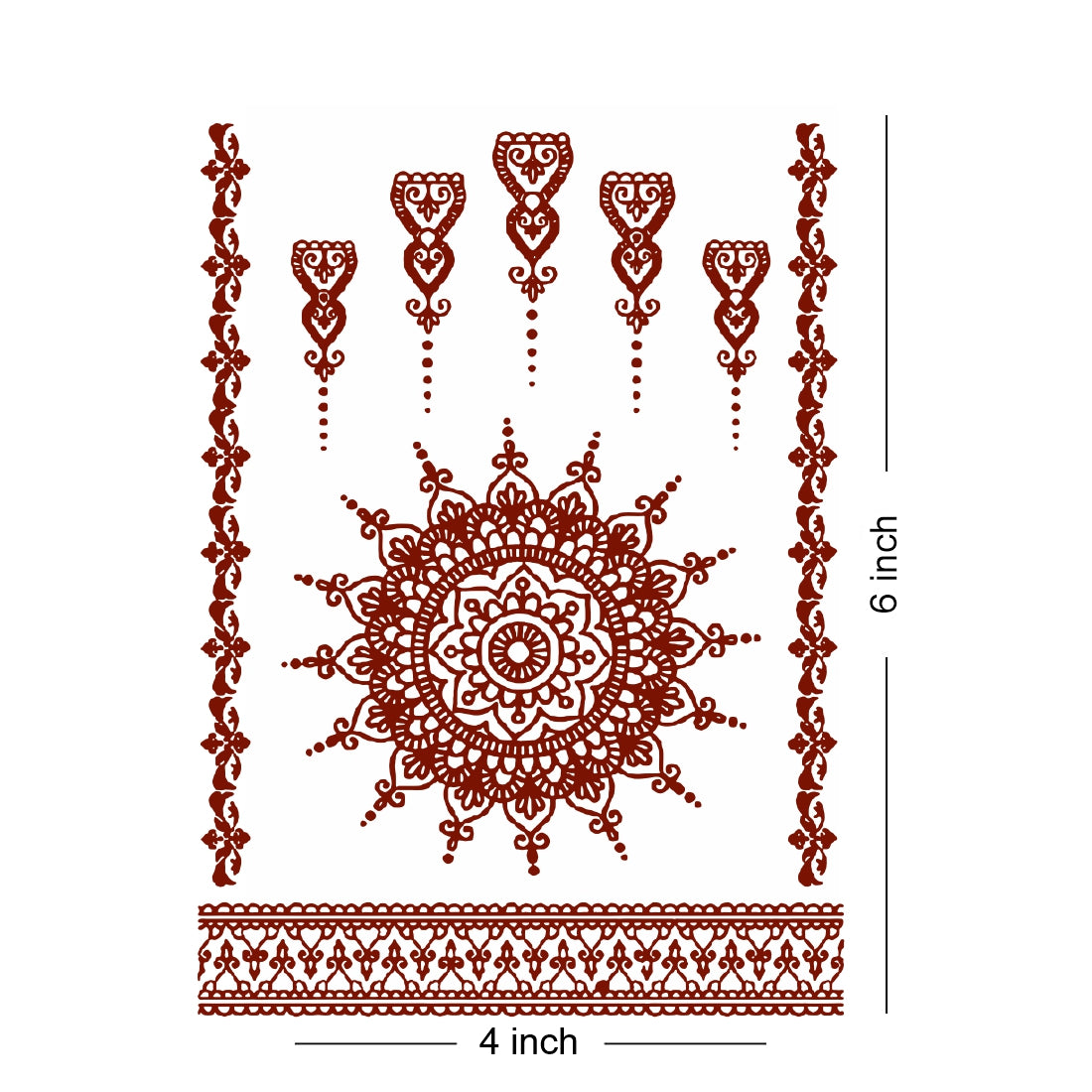 Henna Mandala Mehndi Tattoo sticker Flower Body Tattoo Waterproof For Women - Temporarytattoowala