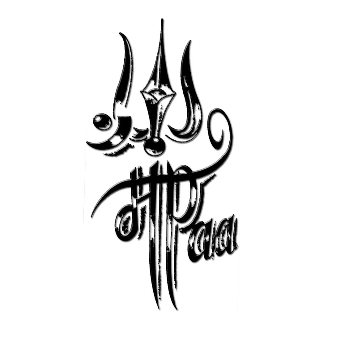 Temporary Tattoowala Maa Paa with Trishul Tattoo Waterproof Men and Women Temporary Body Tattoo
