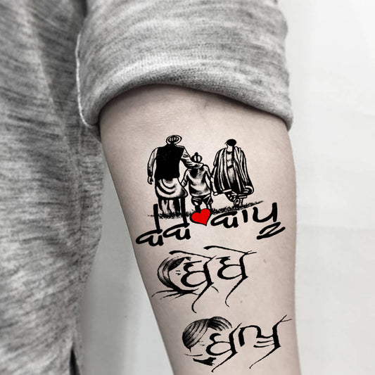 Mom Dad Tattoo Love Family Waterproof Men and Women Temporary Body Tattoo