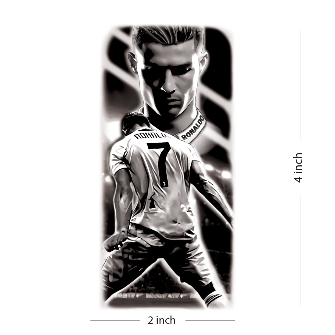 Ronaldo Style Temporary Tattoo Waterproof For Male and Female Temporary Body Tattoo