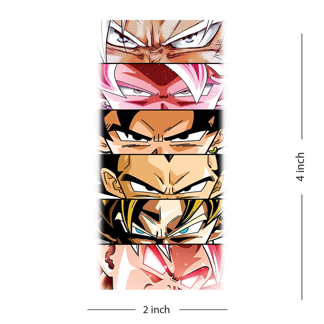 Saiyan Eyes Tattoo Dragon Ball Waterproof For Men and Women Temporary Tattoo