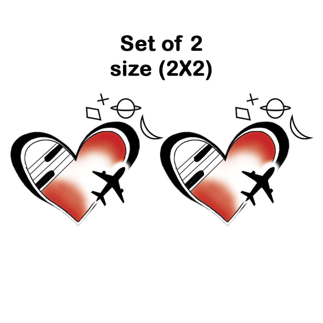 Heart Love Is Journey Temporary Tattoo Waterproof Temporary Body Tattoo