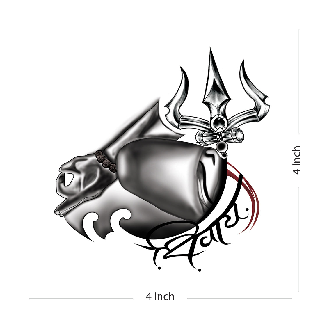 Shivaya Hand Trishul Tattoo Waterproof For Women Temporary Tattoo